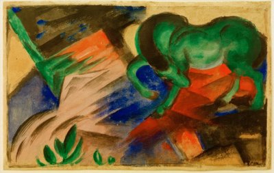 緑の馬 作： Franz Marc