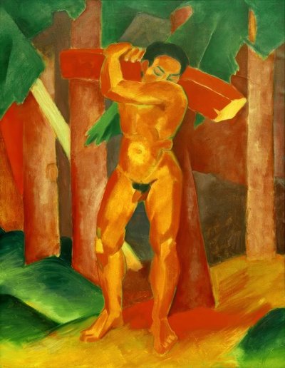 Holzträger 作： Franz Marc