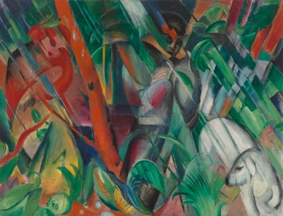 雨の中 作： Franz Marc