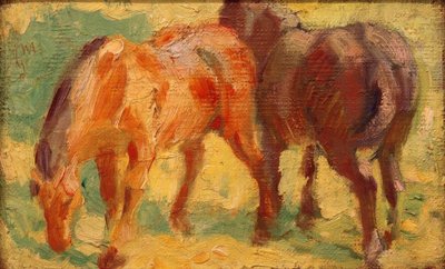 小さな馬の写真 作： Franz Marc