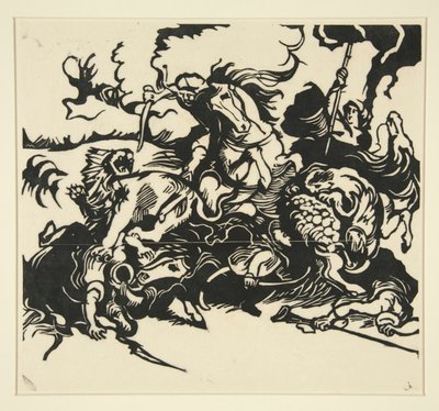 ライオンハント 作： Franz Marc