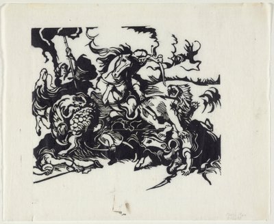 ドラクロワのライオン狩り 作： Franz Marc