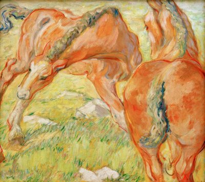 母馬と子馬 作： Franz Marc