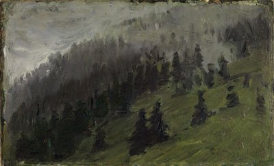 モミの木々の間の霧 作： フランツ・マーク