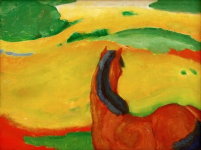 田舎の馬 作： Franz Marc