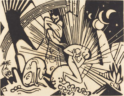和解 Versoehnung、1912 年。 作： Franz Marc