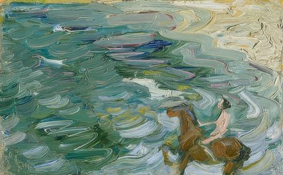 ビーチでのライダー 作： Franz Marc