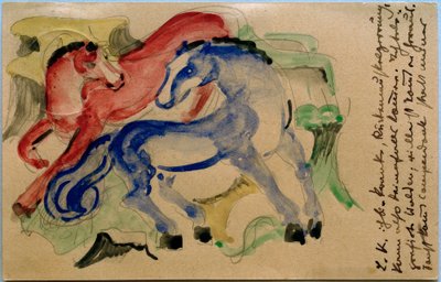 赤と青の馬 作： Franz Marc