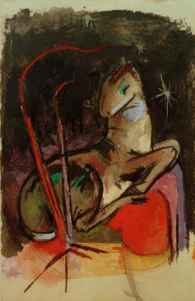 安静時の動物 作： Franz Marc