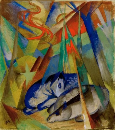 眠っている動物 作： Franz Marc