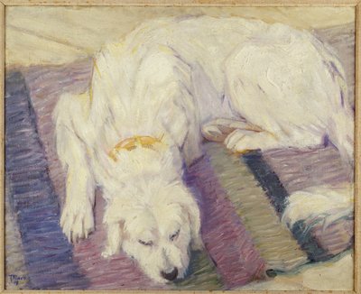 眠る犬、1909 作： Franz Marc