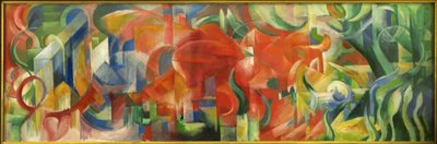 シュピーレンデ・フォルメン（キャンバスに絵画） 作： Franz Marc