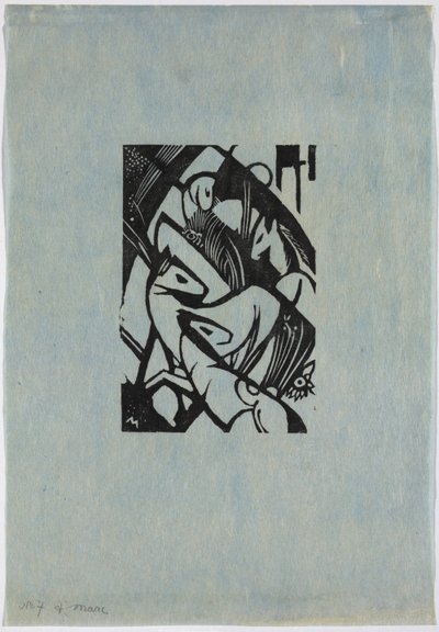 跳躍する馬 作： Franz Marc