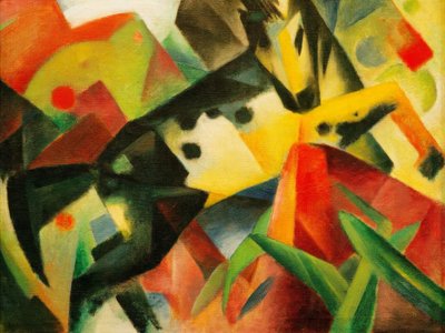 ジャンプ馬 作： Franz Marc