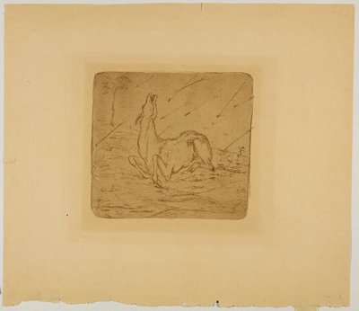 瀕死の鹿 作： Franz Marc