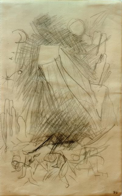 落ちる山 作： Franz Marc