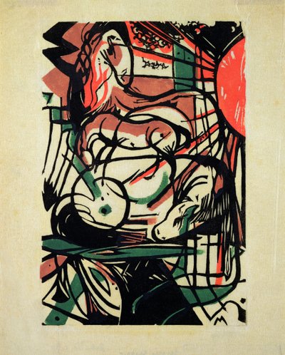 馬の誕生、1913 作： Franz Marc