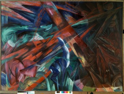 動物の運命 作： Franz Marc