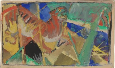 ジャングルの虎。 1912-13 作： Franz Marc