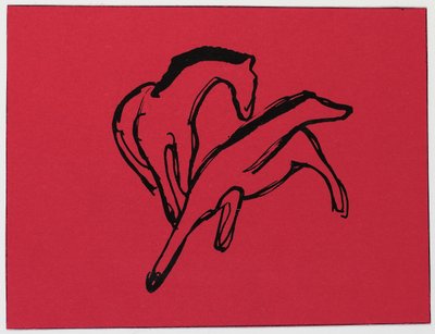 2頭の馬 作： Franz Marc