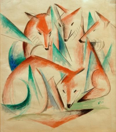 4匹のキツネ 作： Franz Marc