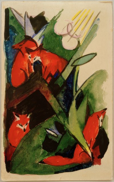 4匹のキツネ 作： Franz Marc