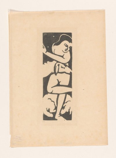 2 匹の羊を持つ女性 作： Franz Marc