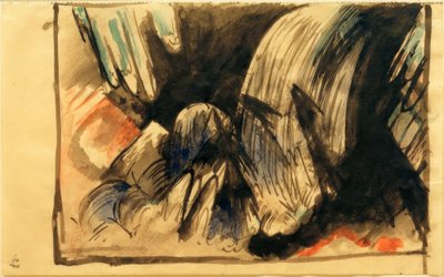 山の滝 作： Franz Marc