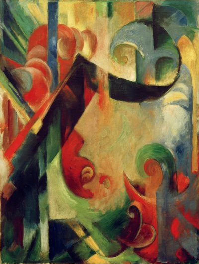 壊れた形状 作： Franz Marc