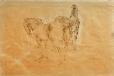 2頭の馬 作： Franz Marc