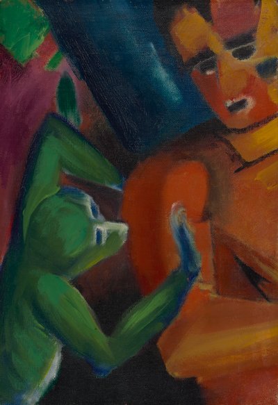 サルと人間 作： Franz Marc