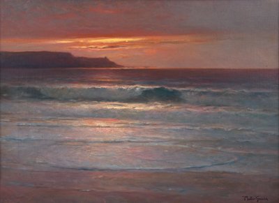 最後の夏の光線、c.1890-1900（キャンバスに油彩） 作： Franz Muller Gossen