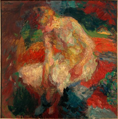 着替え中に裸で座る 作： Franz Nolken
