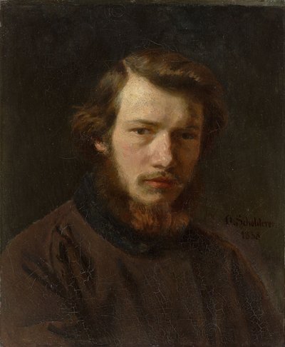 1858年、24歳の自画像。 作： Franz Otto Scholderer