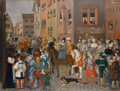 1273年、ハプスブルク王ルドルフのバーゼル入城 作： Franz Pforr