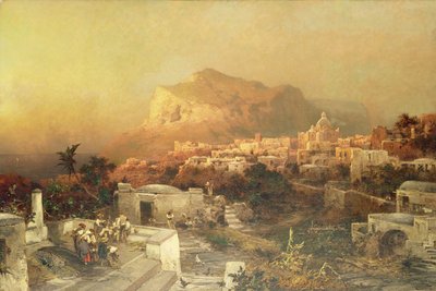 カプリ、c.1870-79（キャンバスに油彩） 作： Franz Richard Unterberger