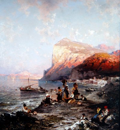 カプリ島、1870年頃（油彩・キャンバス） 作： Franz Richard Unterberger