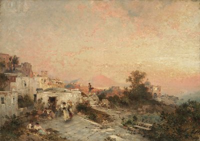 ラタランテラ、ポジリポ、ナポリ、1895年頃 作： Franz Richard Unterberger