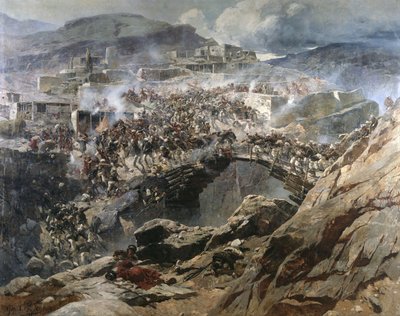 アホルゴ包囲戦、1888年。 作： Franz Roubaud