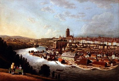 上から見たベルンの街並み 作： Franz Schmidt