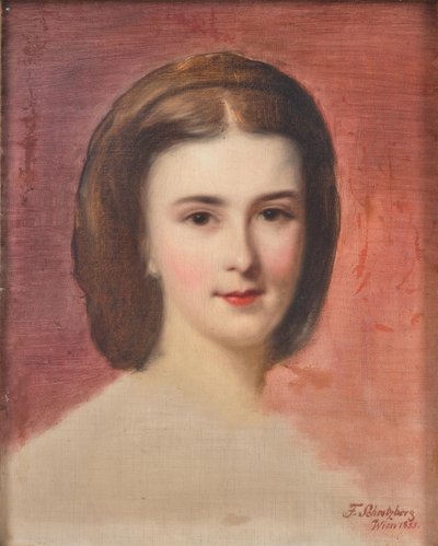 バイエルンのエリザベートの肖像、1855年。 作： Franz Schrotzberg
