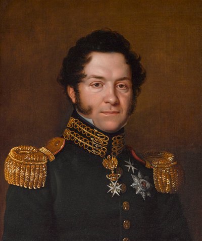 Jean-Noé-Godefroy de Polier-Vernand 1782-1833、1823年の肖像。 作： Franz Seraph Stirnbrand