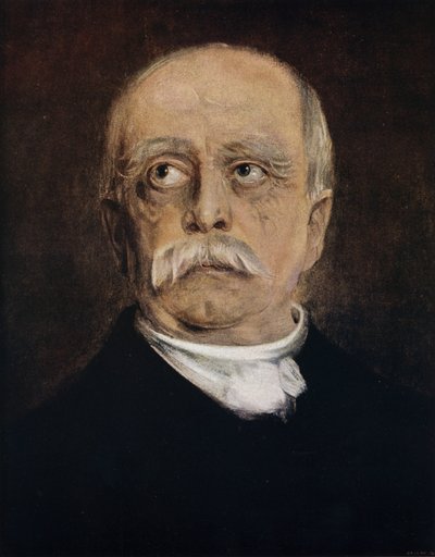 オットー・フォン・ビスマルク（プロイセンの政治家、ドイツ首相）（カラーリトグラフ 作： Franz Seraph von (after) Lenbach