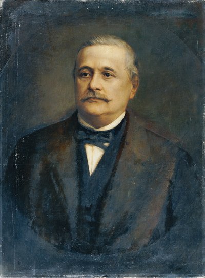 帝国評議員および国会議事堂のメンバー、アイザック・ルビンシュタイン 作： Franz Seraph von Lenbach