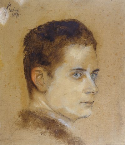 Maximilian Harden（1861-1927）（紙にガッシュとチョーク） 作： Franz Seraph von Lenbach