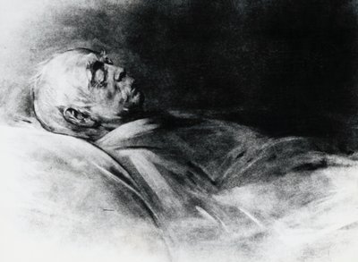 死の床に就くオットー・フォン・ビスマルク（1815～1898年 作： Franz Seraph von Lenbach