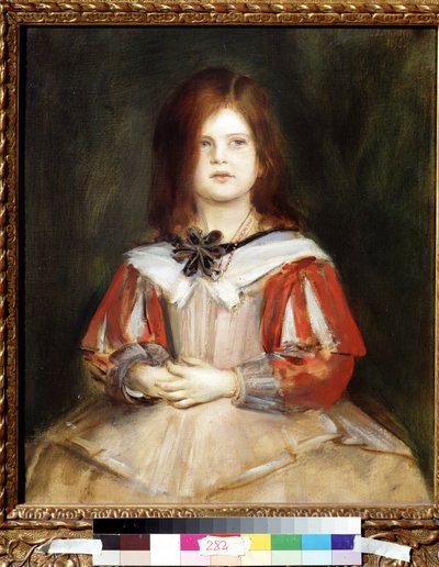 ガブリエラ・レンバッハ（画家の娘）の肖像。 フランツ・フォン・レンバッハ (1836-1904) の絵画 作： Franz Seraph von Lenbach