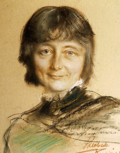 ニーナ・ハーゲルップ（ベルゲン1845-コペンハーゲン）の肖像 作： Franz Seraph von Lenbach