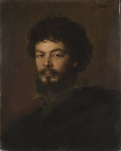 建築家・彫刻家のローレンツ・ゲドン（1844-1883）の肖像、レンバッハ、フランツ、フォン（1836-1904）作。厚紙に油彩。寸法：59x47 cm。ストックホルム国立博物館 作： Franz Seraph von Lenbach