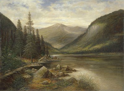 バック グラウンドで Bald Summit と Erlaufsee 作： Franz Stephan Paschinger